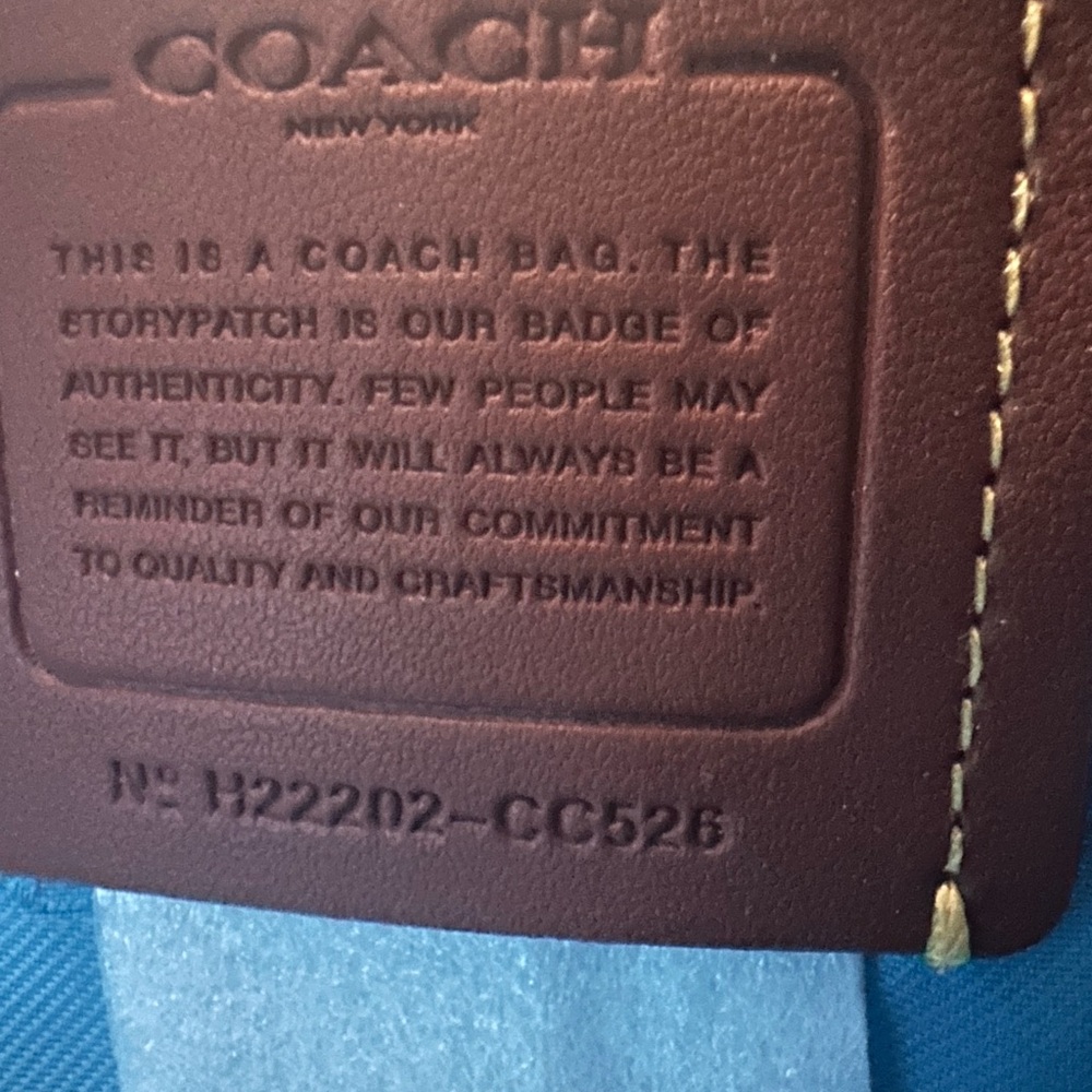 Coach Sky Blue Leather Crossbody Bag - Picture 5 of 15
